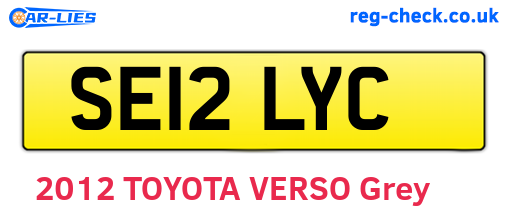 SE12LYC are the vehicle registration plates.