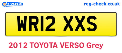 WR12XXS are the vehicle registration plates.