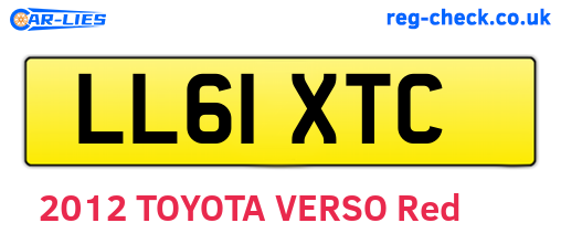 LL61XTC are the vehicle registration plates.