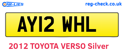 AY12WHL are the vehicle registration plates.
