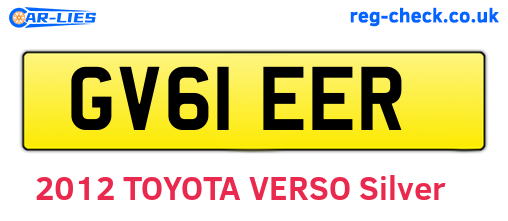 GV61EER are the vehicle registration plates.