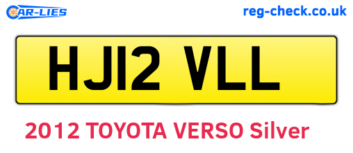HJ12VLL are the vehicle registration plates.