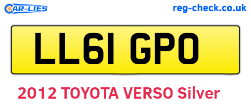 LL61GPO are the vehicle registration plates.