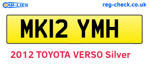 MK12YMH are the vehicle registration plates.