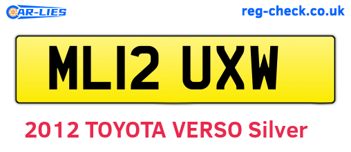 ML12UXW are the vehicle registration plates.