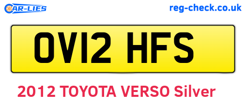 OV12HFS are the vehicle registration plates.