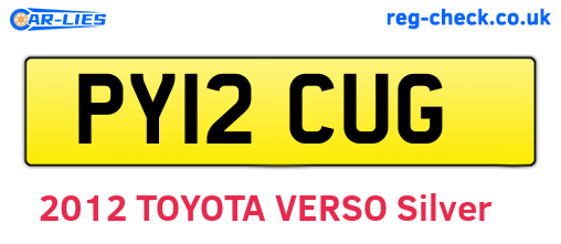 PY12CUG are the vehicle registration plates.