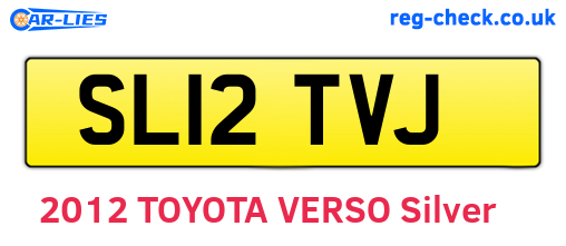 SL12TVJ are the vehicle registration plates.