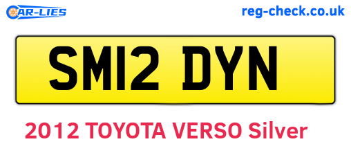 SM12DYN are the vehicle registration plates.