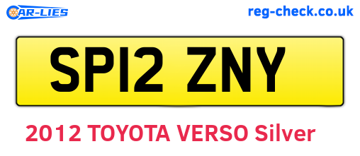 SP12ZNY are the vehicle registration plates.