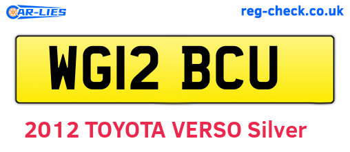 WG12BCU are the vehicle registration plates.
