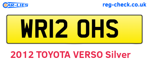WR12OHS are the vehicle registration plates.
