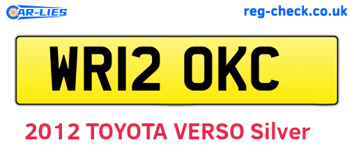 WR12OKC are the vehicle registration plates.