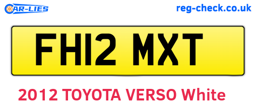 FH12MXT are the vehicle registration plates.