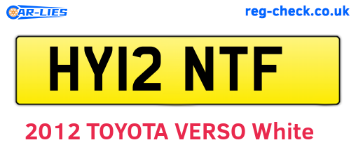 HY12NTF are the vehicle registration plates.