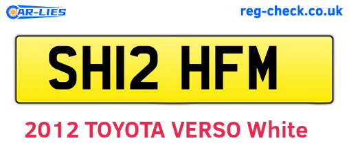SH12HFM are the vehicle registration plates.