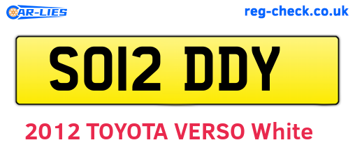 SO12DDY are the vehicle registration plates.