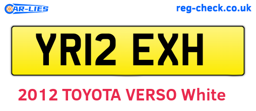 YR12EXH are the vehicle registration plates.