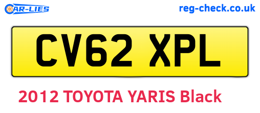 CV62XPL are the vehicle registration plates.