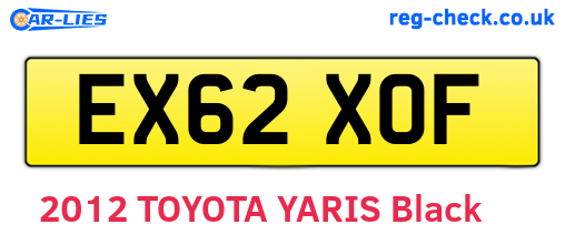 EX62XOF are the vehicle registration plates.