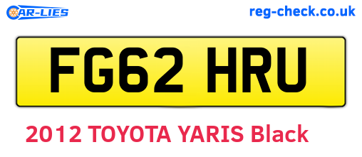 FG62HRU are the vehicle registration plates.
