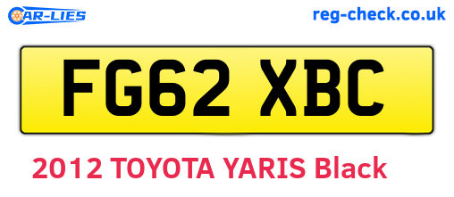 FG62XBC are the vehicle registration plates.