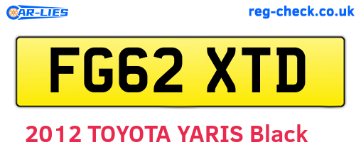 FG62XTD are the vehicle registration plates.
