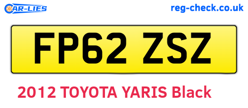 FP62ZSZ are the vehicle registration plates.