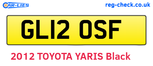 GL12OSF are the vehicle registration plates.