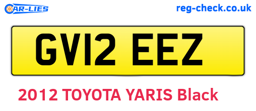 GV12EEZ are the vehicle registration plates.
