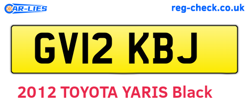GV12KBJ are the vehicle registration plates.