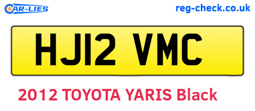 HJ12VMC are the vehicle registration plates.