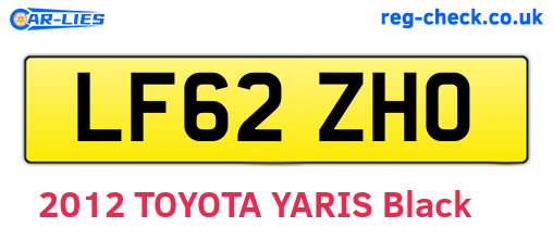 LF62ZHO are the vehicle registration plates.
