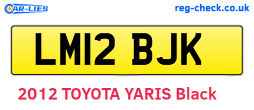 LM12BJK are the vehicle registration plates.