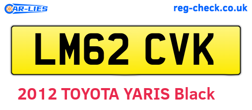 LM62CVK are the vehicle registration plates.