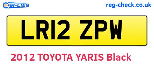 LR12ZPW are the vehicle registration plates.