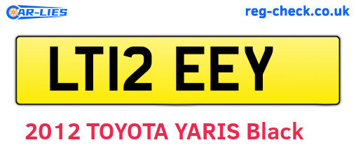 LT12EEY are the vehicle registration plates.
