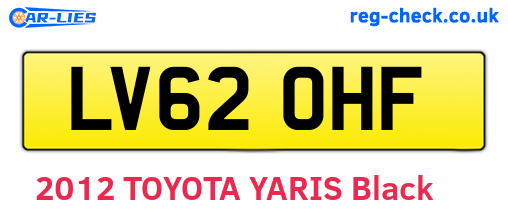 LV62OHF are the vehicle registration plates.