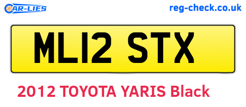 ML12STX are the vehicle registration plates.
