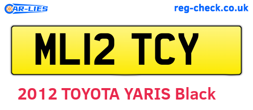 ML12TCY are the vehicle registration plates.
