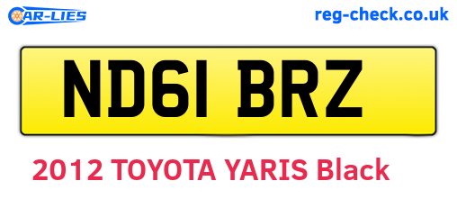 ND61BRZ are the vehicle registration plates.