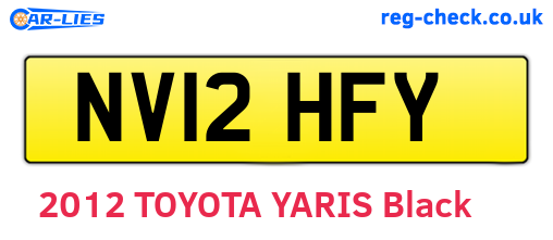 NV12HFY are the vehicle registration plates.