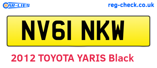 NV61NKW are the vehicle registration plates.