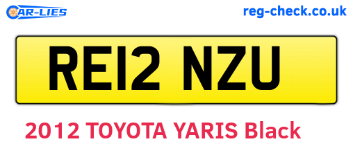 RE12NZU are the vehicle registration plates.