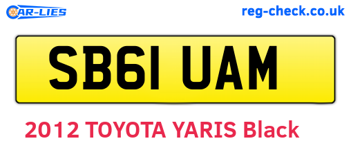 SB61UAM are the vehicle registration plates.