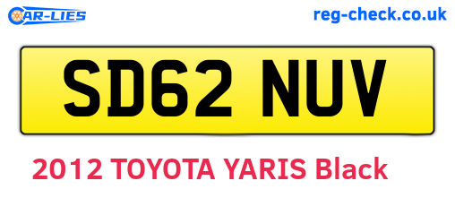 SD62NUV are the vehicle registration plates.