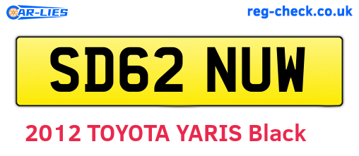 SD62NUW are the vehicle registration plates.