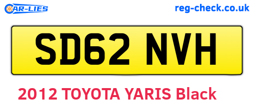 SD62NVH are the vehicle registration plates.