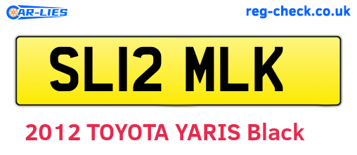 SL12MLK are the vehicle registration plates.