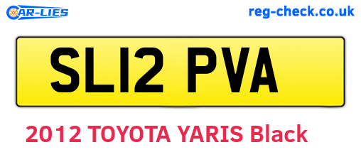 SL12PVA are the vehicle registration plates.